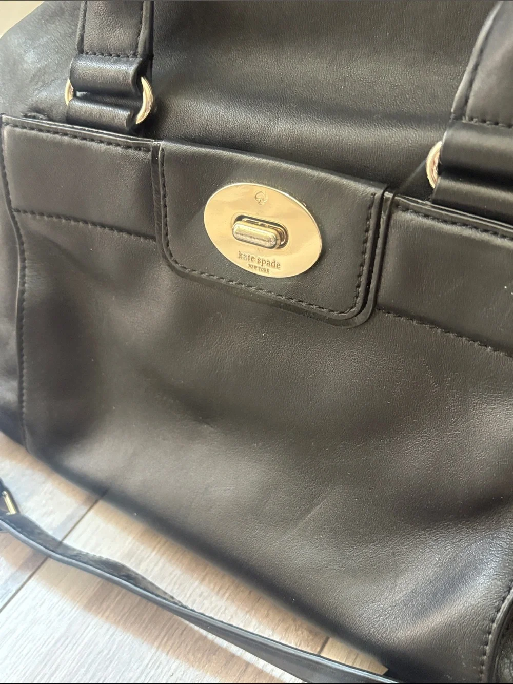 kate spade Black soft Leather Shoulder Satchel/Crossbody